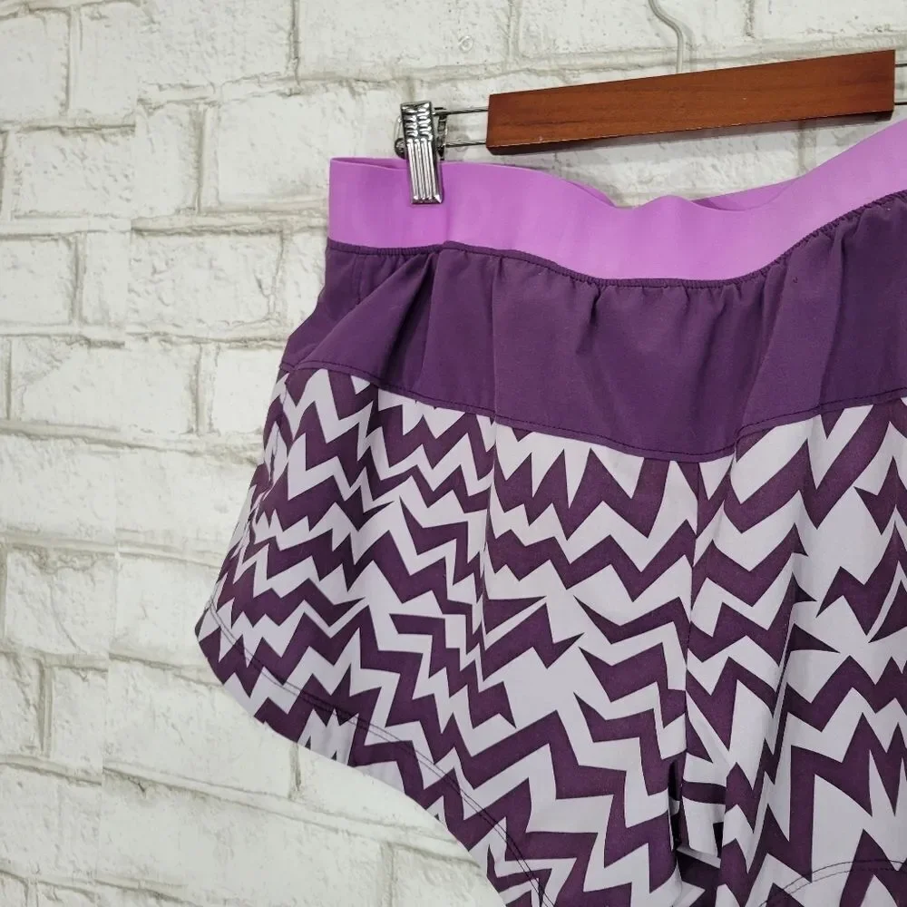 NIKE purple zig-zag athletic shorts